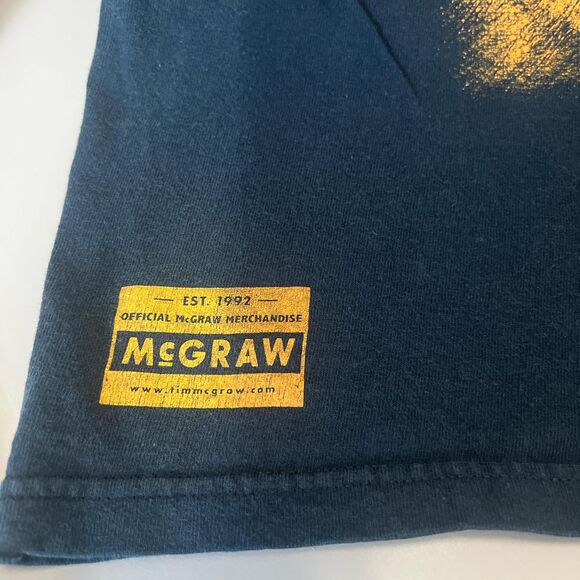 Tim McGraw 2007 Tour Graphic TShirt Black Size Large *Flawed/Fair Condition - Picture 2 of 7